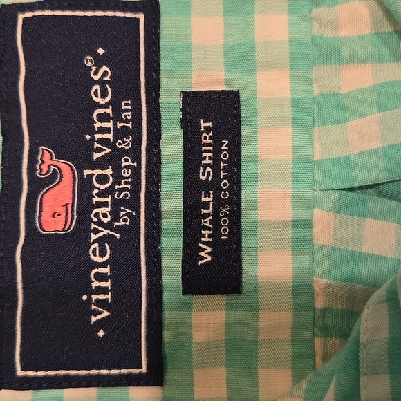 VINEYARD VINES BOY'S "WHALE SHIRT" BUTTON DOWN LONG SLEEVE GINGHAM  SIZE SMALL.. - Picture 4 of 11